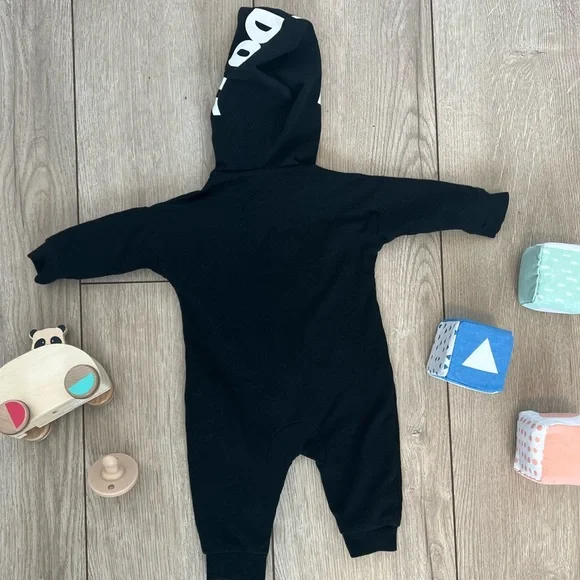 Nike black Full-Zip Long Sleeve Hooded romper - Picture 3 of 3